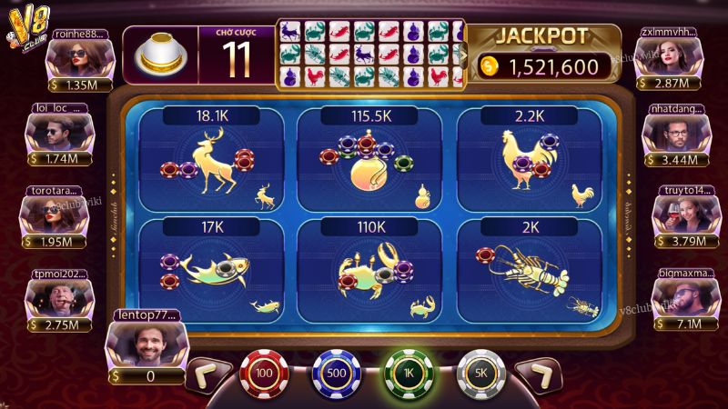 Hướng dẫn các bước tham gia bầu cua V8club